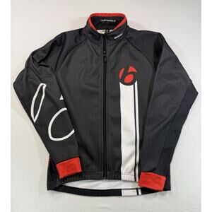 Bontrager Men’s Large Cycling Jacket Full Zip Fleece Lined Bike Black Red